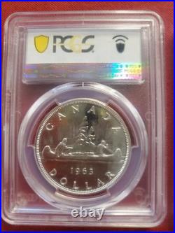 Lot Of 3 -1963 Canada. 800 Silver PCGS PL66 Dollar RARE GRADE