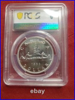Lot Of 3 -1963 Canada. 800 Silver PCGS PL66 Dollar RARE GRADE