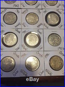 Lot Of 48 Canada 50 Cents Silver Coins 1951 To 1965 Lot 7