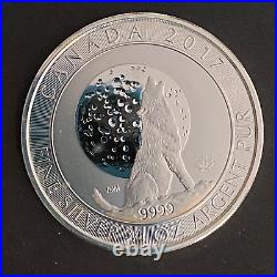 Lot Of 4 Pcs 2017 Canada 3/4 Oz Silver Bullion Coin Wolf Moon Free Shipping