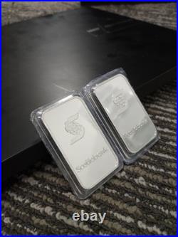 Lot Of Two 1 Ounce Silver Scotiabank Bars