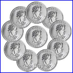 Lot of 10 -2018 Canada 1 oz Silver Maple Leaf Incuse $5 GEM BU Coins SKU52129