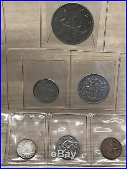 Lot of 15 Canada Silver Dollar 6 Coin Sets Consecutive Years 1953-1967 Binder