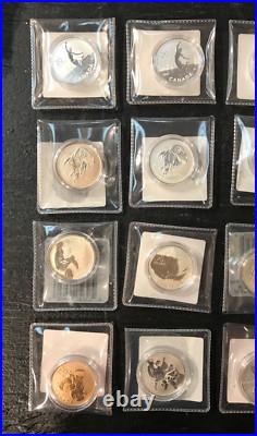 Lot of 16 Canada $20 fine silver coin