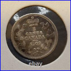 Lot of 19 Silver 0.925 Canadian 10 Cent Coins 1902-1920 Circulated