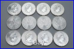 Lot of 50 Canada 2016 1 Troy Ounce Silver 5 Dollars Maple Leaf Coins #A