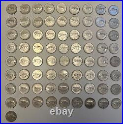 Lot of 73 1967 Canada Quarter 25 Cents Lynx Silver Coins