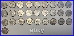 Lot of 73 1967 Canada Quarter 25 Cents Lynx Silver Coins