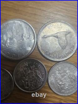 Lot of canadian 80% silver dollars and half dollars All nice coins