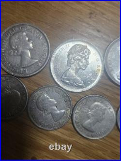 Lot of canadian 80% silver dollars and half dollars All nice coins