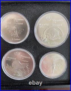 MONTREAL CANADA 1976 OLYMPICS PROOF COIN SET 16 SILVER COINS (4 sets)