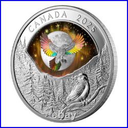 MOON SKY RAVEN 2025 CANADA HOLOGRAPHIC INUIT 1oz. 9999 Pure Silver $20 Coin MOON SKY RAVEN 2025 CANADA HOLOGRAPHIC INUIT 1oz. 9999 Pure Silver $20 Coin