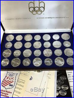 Mint 28 Canadian 1976 Olympic Coin Sterling Silver Coins Collection Legal Tender