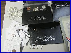 Mixed coin lot /Proofs /Silver sets / Eagle / Wheats / Mercurys/ Canada