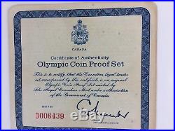 Montreal Canada 1976 Olympics 4 Coin Silver Proof Set 5 & 10 Dollars