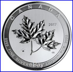 NEW 10 oz 2017 150Th Royal Canadian Mint $50 Maple Leaves Silver Coin. 9999