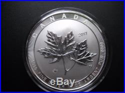 NEW 10 oz 2017 150Th Royal Canadian Mint $50 Maple Leaves Silver Coin. 9999