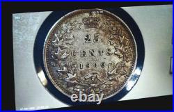 NICE GRADE 1900 Canada 25 Cents. 925% Silver Coin LOW Mintage Nice album filler