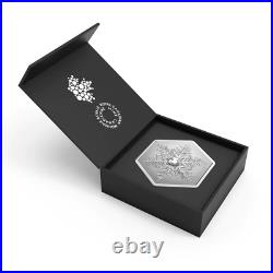 New Canada Hexagonal Coin $20 Dollars, Silver Snowflake, Queen Mark, 2023