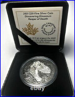 New Canada Rhodium-Plated $20 Coin 1 Oz Silver REAPER OF DEATH, 2021