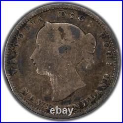 Newfoundland 1873 Obverse #2 5 Cents Silver Coin Good