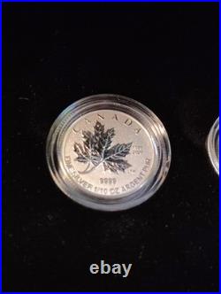 O- CANADA 2020 CANADA. 9999 Silver 5 Coins Fractional Proof Set With OGP & CoA