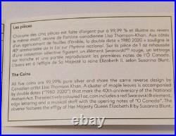 O- CANADA 2020 CANADA. 9999 Silver 5 Coins Fractional Proof Set With OGP & CoA