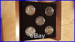 O Canada 2013 5x 1oz silver coin collection $25 coins