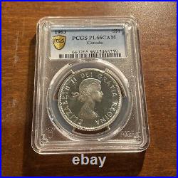 PCGS Certified 1963 Canada 1 Silver Dollar Cameo Coin PL66Cam