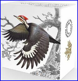 PILEATED WOODPECKER The Migratory Birds Convention Silver Coin 20$ Canada 2016