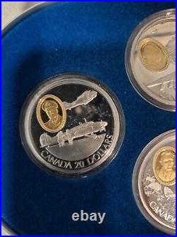 POWERED FLIGHT IN CANADA, First 50 Years 10 silver coin set, -2579