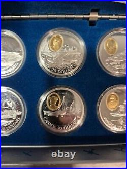 POWERED FLIGHT IN CANADA, First 50 Years 10 silver coin set, -2579