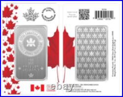 PREMIUM SILVER BULLION RCM Assay Packaging 2025 CANADA $5 1oz. 9999 Silver Bar