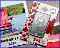 PREMIUM SILVER BULLION RCM Assay Packaging 2025 CANADA $5 1oz. 9999 Silver Bar