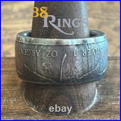 PURE SILVER Canadian Maple Leaf COIN RING SIZES 7-13 Handmade Canada US America