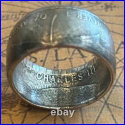 PURE SILVER Canadian Maple Leaf COIN RING SIZES 7-13 Handmade Canada US America