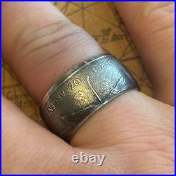 PURE SILVER Canadian Maple Leaf COIN RING SIZES 7-13 Handmade Canada US America