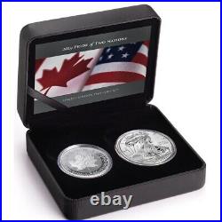 Pride of Two Nations 2019 USA & Canada Fine Silver 2-Coin Set