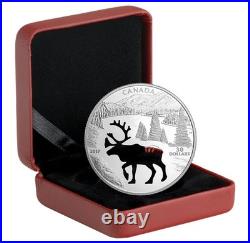 Pure Silver Coin RCM 2017 $30 Endangered Animal Cutout Woodland Caribou