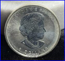 QE II SILVER COIN, CANADIAN 8 DOLLARS, 1.5oz. 9999 SILVER, 2015, NICE
