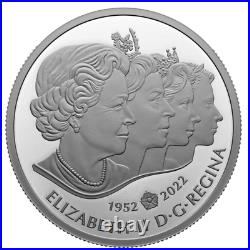 Queen Memory Canada $20 Coin IMPERIAL STATE CROWN, Four Effigies Reign 2022