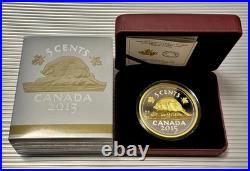 RARE 2015 Canada 5-cent Silver 5oz Coin Big Coin Series Nickel. 9999