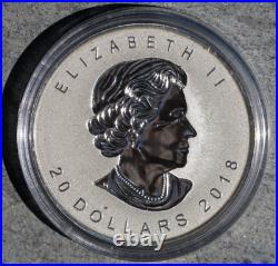 RARE 2018 Canada $20 Double Incuse Coin, 30th Anniv. SML, 1 oz. 9999 Fine Silver