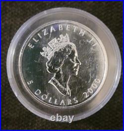 RCM 1 oz Silver bullion (9999) Maple Leaf round with Fireworks privy mark