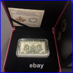 RCM 2019 $20 Canada's historical stamps, coat of arms and flags fine silver coin