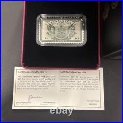 RCM 2019 $20 Canada's historical stamps, coat of arms and flags fine silver coin