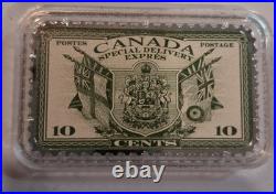 RCM 2019 $25 Canada's historical stamps, coat of arms and flags fine silver coin