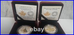 RCM Fine Silver coin Lot of 2 $10 2015 Magnolia Warbler & Celebrating Canada