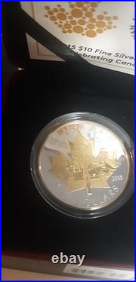 RCM Fine Silver coin Lot of 2 $10 2015 Magnolia Warbler & Celebrating Canada