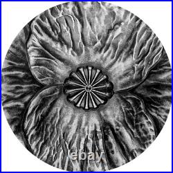 REMEMBRANCE DAY Poppy Shapped 2020 CANADA 1oz. 9999 Silver Proof $20 Coin